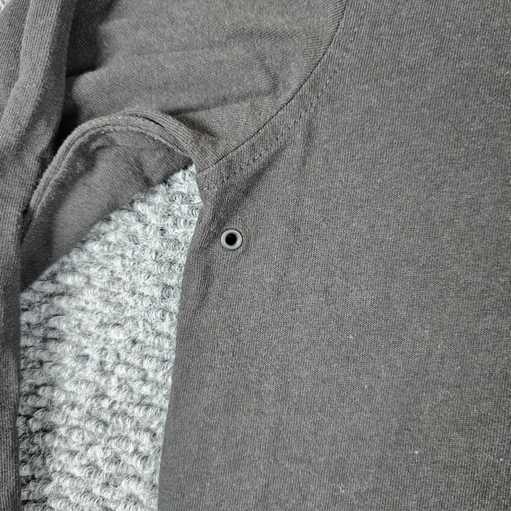 J Crew Oarsman Gray Long Sleeve Hoodie Pockets Drawstring Sweatshirt Men's Small